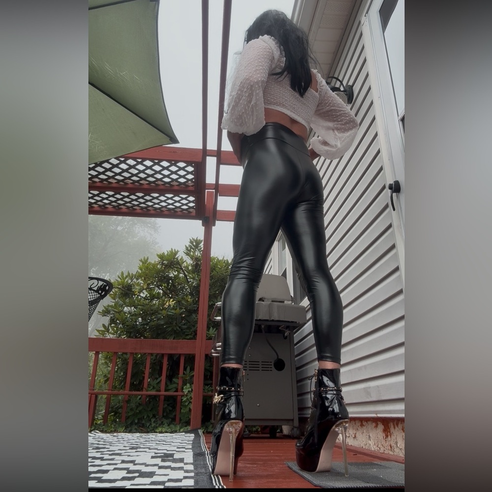 Black Faux Leather Leggings